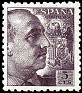 Spain 1940 Franco 5 CTS Brown Edifil 919